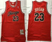 Wholesale Cheap Men's Chicago Bulls #23 Michael Jordan Red 1984-85 Hardwood Classics Jersey