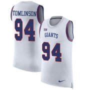 Wholesale Cheap Nike Giants #94 Dalvin Tomlinson White Men's Stitched NFL Limited Rush Tank Top Jersey