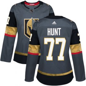 Wholesale Cheap Adidas Golden Knights #77 Brad Hunt Grey Home Authentic Women\'s Stitched NHL Jersey