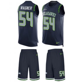 Wholesale Cheap Nike Seahawks #54 Bobby Wagner Steel Blue Team Color Men\'s Stitched NFL Limited Tank Top Suit Jersey