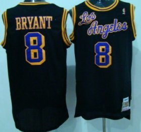 Wholesale Cheap Los Angeles Lakers #8 Kobe Bryant Los Black Swingman Throwback Jersey