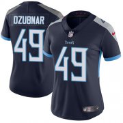 Wholesale Cheap Nike Titans #49 Nick Dzubnar Navy Blue Team Color Women's Stitched NFL Vapor Untouchable Limited Jersey