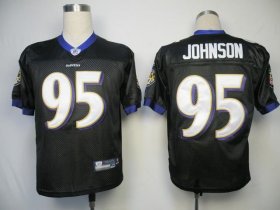 Wholesale Cheap Ravens #95 Jarret Johnson Black Stitched NFL Jersey