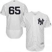Wholesale Cheap Yankees #65 James Paxton White Strip Flexbase Authentic Collection Stitched MLB Jersey