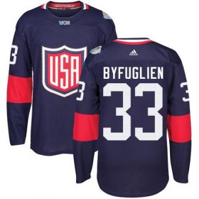 Wholesale Cheap Team USA #33 Dustin Byfuglien Navy Blue 2016 World Cup Stitched Youth NHL Jersey