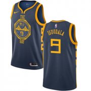 Wholesale Cheap Men's Golden State Warriors #9 Authentic Andre Iguodala Navy Blue City Edition Nike NBA Jersey