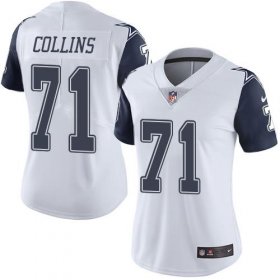 Wholesale Cheap Nike Cowboys #71 La\'el Collins White Women\'s Stitched NFL Limited Rush Jersey