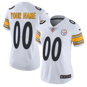 Wholesale Cheap Nike Pittsburgh Steelers Customized White Stitched Vapor Untouchable Limited Women\'s NFL Jersey