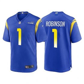 Wholesale Cheap Men\'s Los Angeles Rams Allen Robinson II 2021 Blue Vapor Untouchable Limited Stitched Jersey