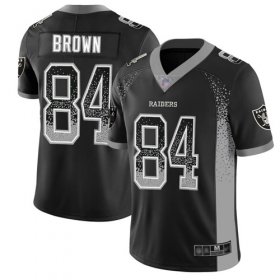 Wholesale Cheap Nike Raiders #84 Antonio Brown Black Team Color Men\'s Stitched NFL Limited Rush Drift Fashion Jersey