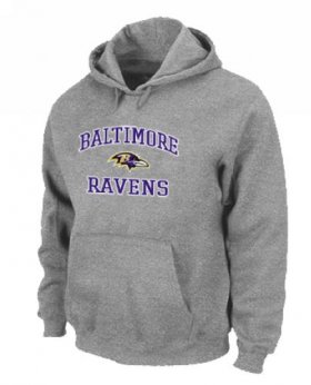 Wholesale Cheap Baltimore Ravens Heart & Soul Pullover Hoodie Grey