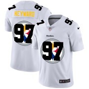 Wholesale Cheap Pittsburgh Steelers #97 Cameron Heyward White Men's Nike Team Logo Dual Overlap Limited NFL Jersey