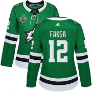 Cheap Adidas Stars #12 Radek Faksa Green Home Authentic Women's 2020 Stanley Cup Final Stitched NHL Jersey