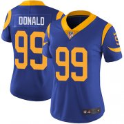 Wholesale Cheap Nike Rams #99 Aaron Donald Royal Blue Alternate Women's Stitched NFL Vapor Untouchable Limited Jersey