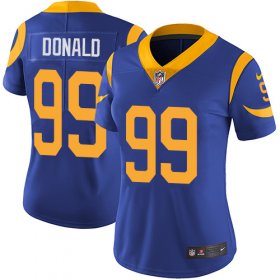 Wholesale Cheap Nike Rams #99 Aaron Donald Royal Blue Alternate Women\'s Stitched NFL Vapor Untouchable Limited Jersey