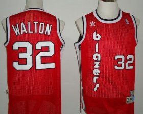 Wholesale Cheap Portland Trail Blazers #32 Bill Walton Red Swingman Throwback Jersey