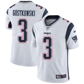 Wholesale Cheap Nike Patriots #3 Stephen Gostkowski White Men\'s Stitched NFL Vapor Untouchable Limited Jersey