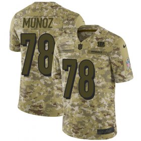 Wholesale Cheap Nike Bengals #78 Anthony Munoz Camo Men\'s Stitched NFL Limited 2018 Salute To Service Jersey