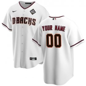 Men\'s Arizona Diamondbacks Active Player Custom White 2023 World Series Home Cool Base Stitched Baseball Jersey
