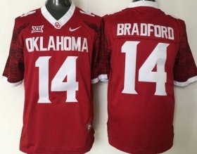 Wholesale Cheap Men\'s Oklahoma Sooners #14 Sam Bradford Red 2016 College Football Nike Limited Jersey