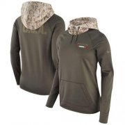 Wholesale Cheap Women's Tampa Bay Buccaneers Nike Olive Salute to Service Performance Pullover Hoodie