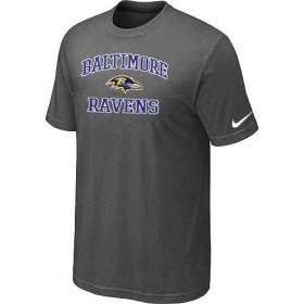 Wholesale Cheap Nike NFL Baltimore Ravens Heart & Soul NFL T-Shirt Crow Grey