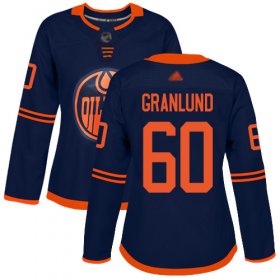 Wholesale Cheap Adidas Oilers #60 Markus Granlund Navy Alternate Authentic Women\'s Stitched NHL Jersey
