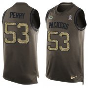 Wholesale Cheap Nike Packers #53 Nick Perry Green Men's Stitched NFL Limited Salute To Service Tank Top Jersey