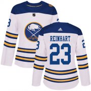Wholesale Cheap Adidas Sabres #23 Sam Reinhart White Authentic 2018 Winter Classic Women's Stitched NHL Jersey