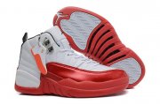 Wholesale Cheap Air Jordan 12 Retro GS Womens Shoes White/red