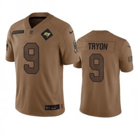 Cheap Men\'s Tampa Bay Buccaneers #9 Joe Tryon 2023 Brown Salute To Service Limited Football Stitched Jersey