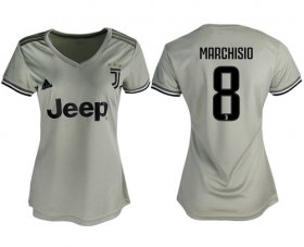 Wholesale Cheap Women\'s Juventus #8 Marchisio Away Soccer Club Jersey