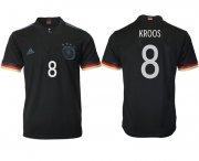 Wholesale Cheap Men 2020-2021 European Cup Germany away aaa version black 8 Adidas Soccer Jersey