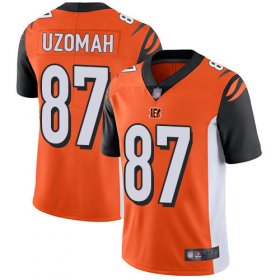 Wholesale Cheap Nike Bengals #87 C.J. Uzomah Orange Alternate Men\'s Stitched NFL Vapor Untouchable Limited Jersey