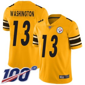 Wholesale Cheap Nike Steelers #13 James Washington Gold Men\'s Stitched NFL Limited Inverted Legend 100th Season Jersey