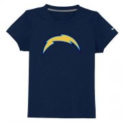 Wholesale Cheap Los Angeles Chargers Sideline Legend Authentic Logo Youth T-Shirt Dark Blue