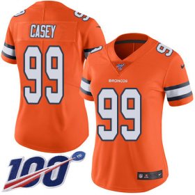 Wholesale Cheap Nike Broncos #99 Jurrell Casey Orange Women\'s Stitched NFL Limited Rush 100th Season Jersey