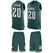 Wholesale Cheap Nike Eagles #20 Brian Dawkins Midnight Green Team Color Men's Stitched NFL Limited Tank Top Suit Jersey