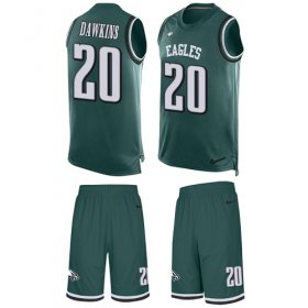 Wholesale Cheap Nike Eagles #20 Brian Dawkins Midnight Green Team Color Men\'s Stitched NFL Limited Tank Top Suit Jersey
