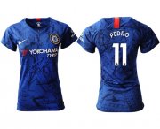 Wholesale Cheap Women's Chelsea #11 Pedro Home Soccer Club Jersey