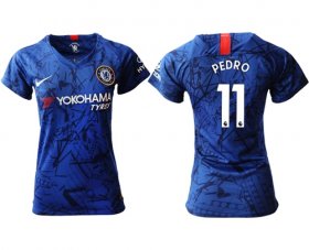 Wholesale Cheap Women\'s Chelsea #11 Pedro Home Soccer Club Jersey