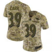 Wholesale Cheap Nike Ravens #39 Brandon Carr Camo Women's Stitched NFL Limited 2018 Salute To Service Jersey