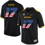 Wholesale Cheap Missouri Tigers 17 Richaud Floyd Black USA Flag Nike College Football Jersey