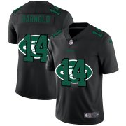 Wholesale Cheap New York Jets #14 Sam Darnold Men's Nike Team Logo Dual Overlap Limited NFL Jersey Black