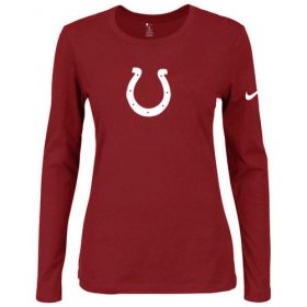 Wholesale Cheap Women\'s Nike Indianapolis Colts Of The City Long Sleeve Tri-Blend NFL T-Shirt Red