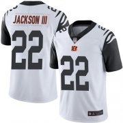 Wholesale Cheap Nike Bengals #22 William Jackson III White Men's Stitched NFL Limited Rush Jersey