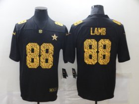 Cheap Men\'s Dallas Cowboys #88 CeeDee Lamb 2020 Black Leopard Print Fashion Limited Football Stitched Jersey