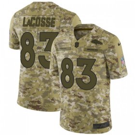 Wholesale Cheap Nike Broncos #83 Matt LaCosse Camo Men\'s Stitched NFL Limited 2018 Salute To Service Jersey