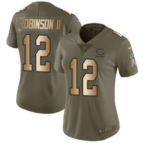 Wholesale Cheap Nike Bears #12 Allen Robinson II Olive/Gold Women\'s Stitched NFL Limited 2017 Salute to Service Jersey