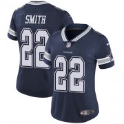 Wholesale Cheap Nike Cowboys #22 Emmitt Smith Navy Blue Team Color Women's Stitched NFL Vapor Untouchable Limited Jersey